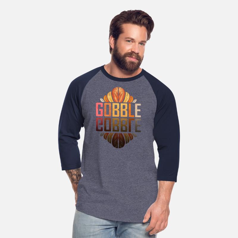 Gobble Gobble Turkey Saying Mirrored Thanksgiving