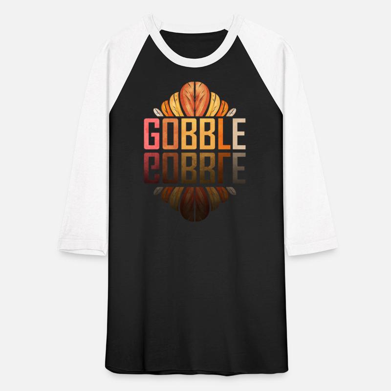 Gobble Gobble Turkey Saying Mirrored Thanksgiving