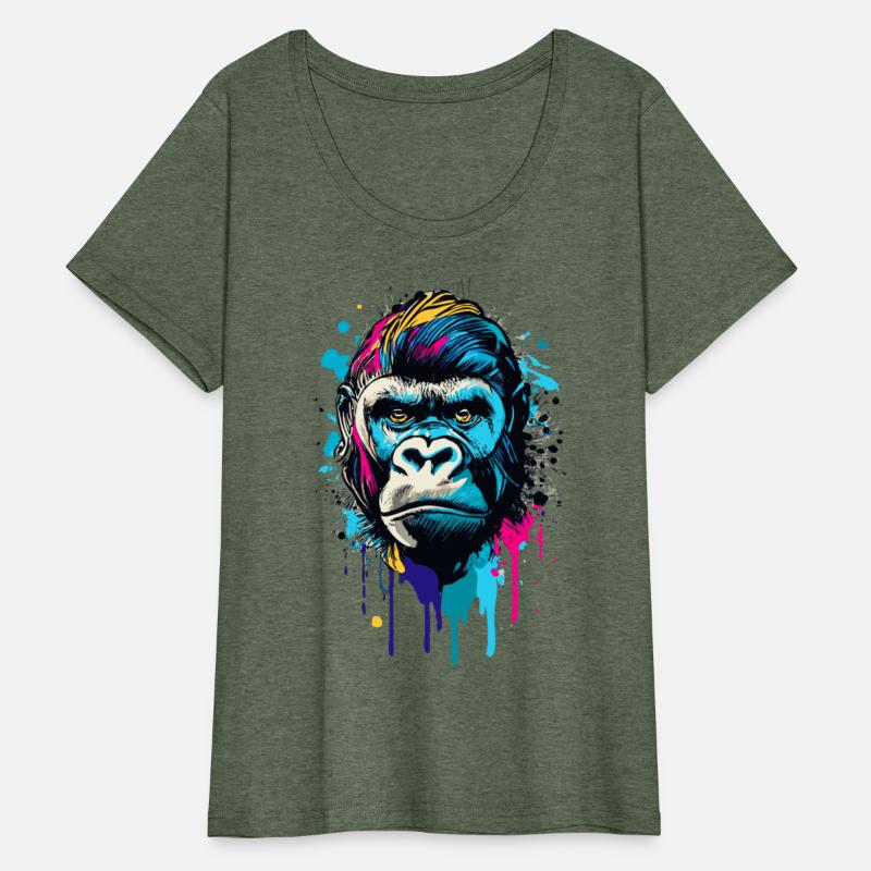 Gorilla Colorful - Cool Gorilla Illustration