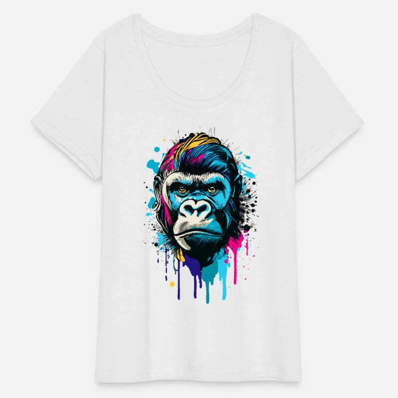Gorilla Colorful - Cool Gorilla Illustration