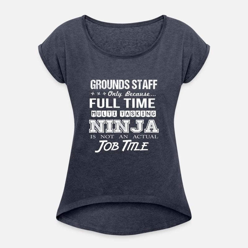 Grounds Staff T Shirt - Multitasking Ninja Job Gif