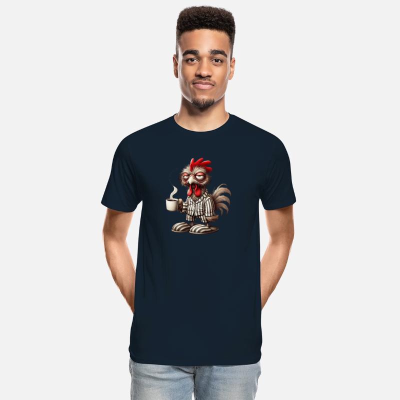 Grumpy Rooster Morning – Coffee First! T-Shirt