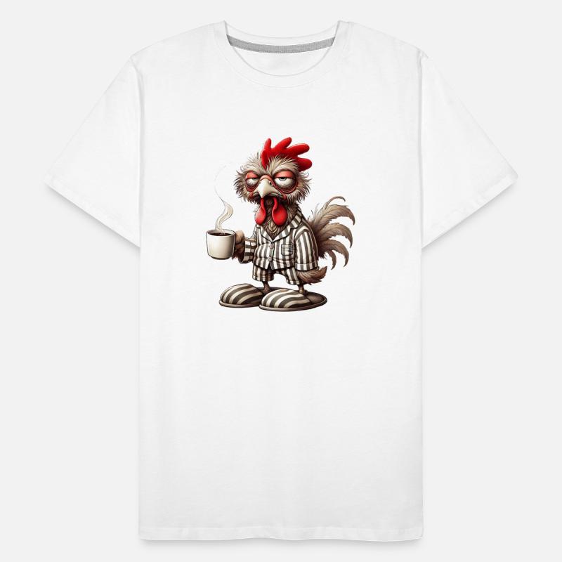 Grumpy Rooster Morning – Coffee First! T-Shirt