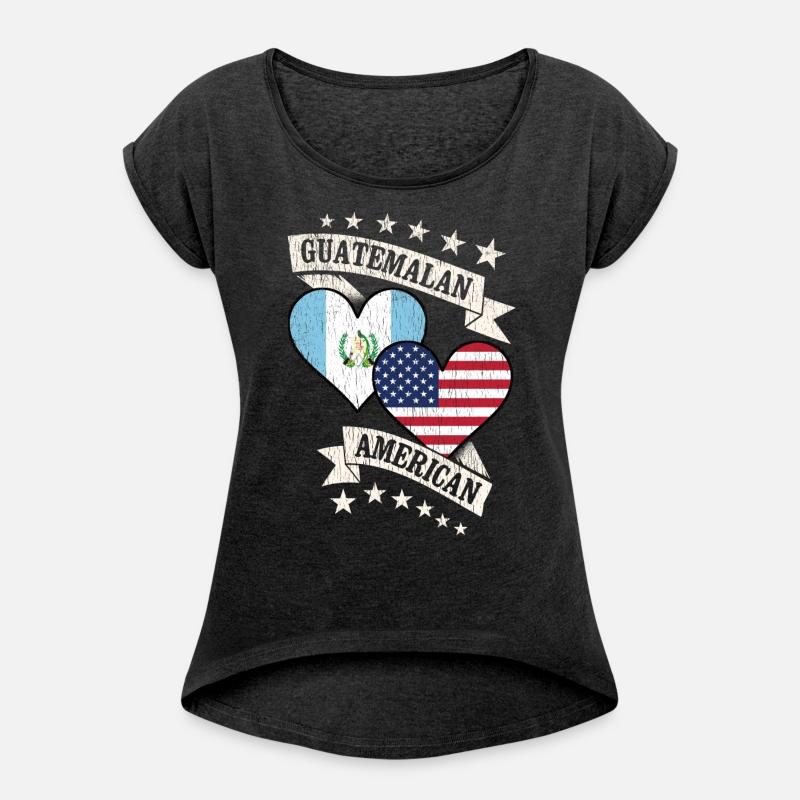 Guatemalan American Heart Flags Guatemala America
