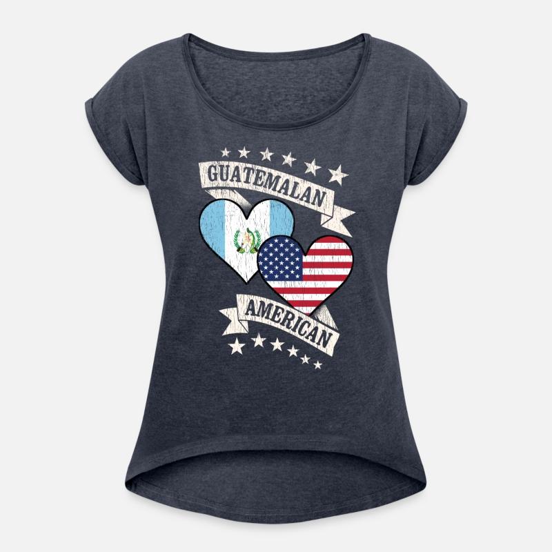 Guatemalan American Heart Flags Guatemala America