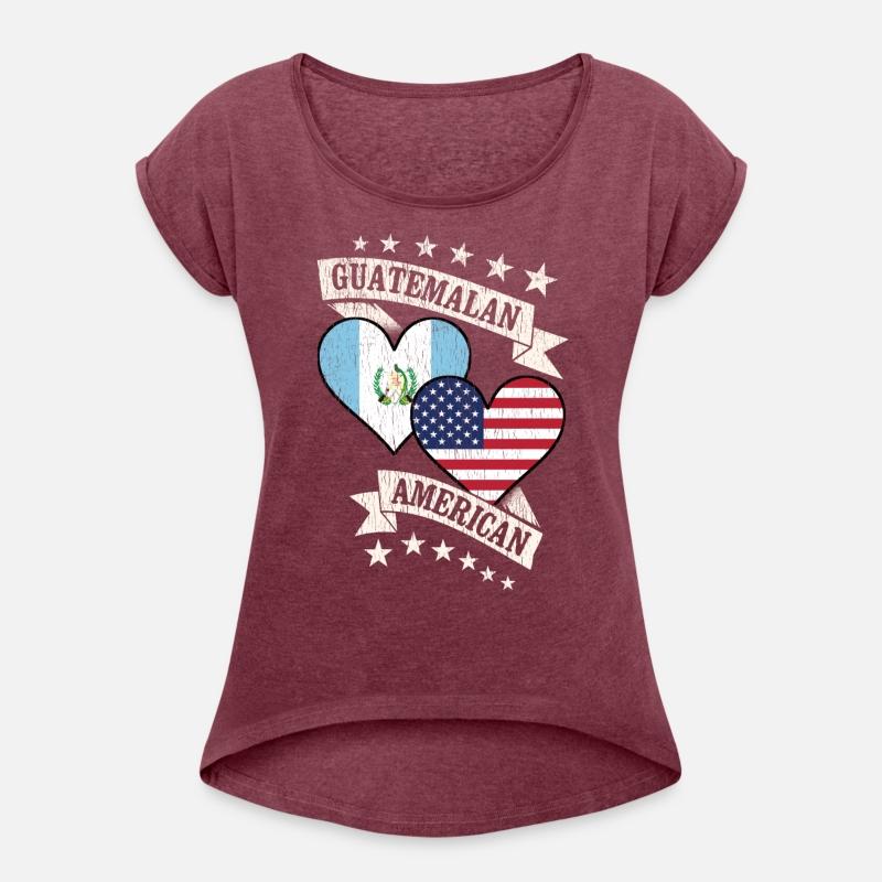 Guatemalan American Heart Flags Guatemala America