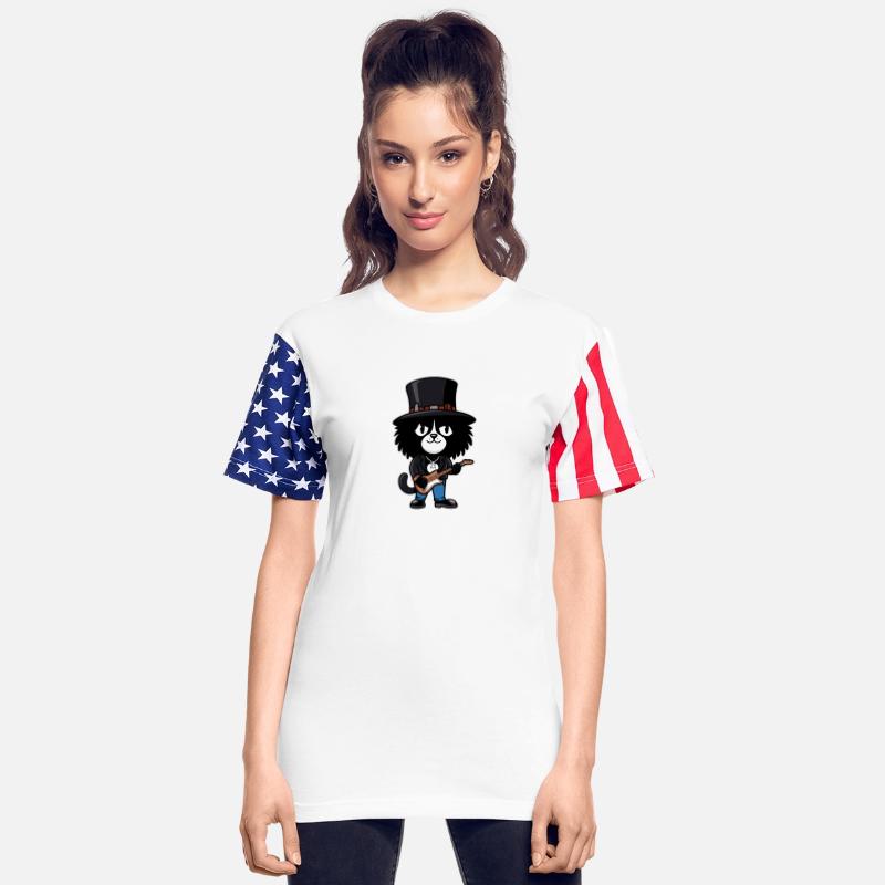 Guitar Playing Black & White Cat