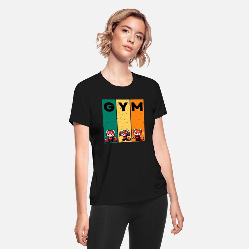 gym red panda funny workout