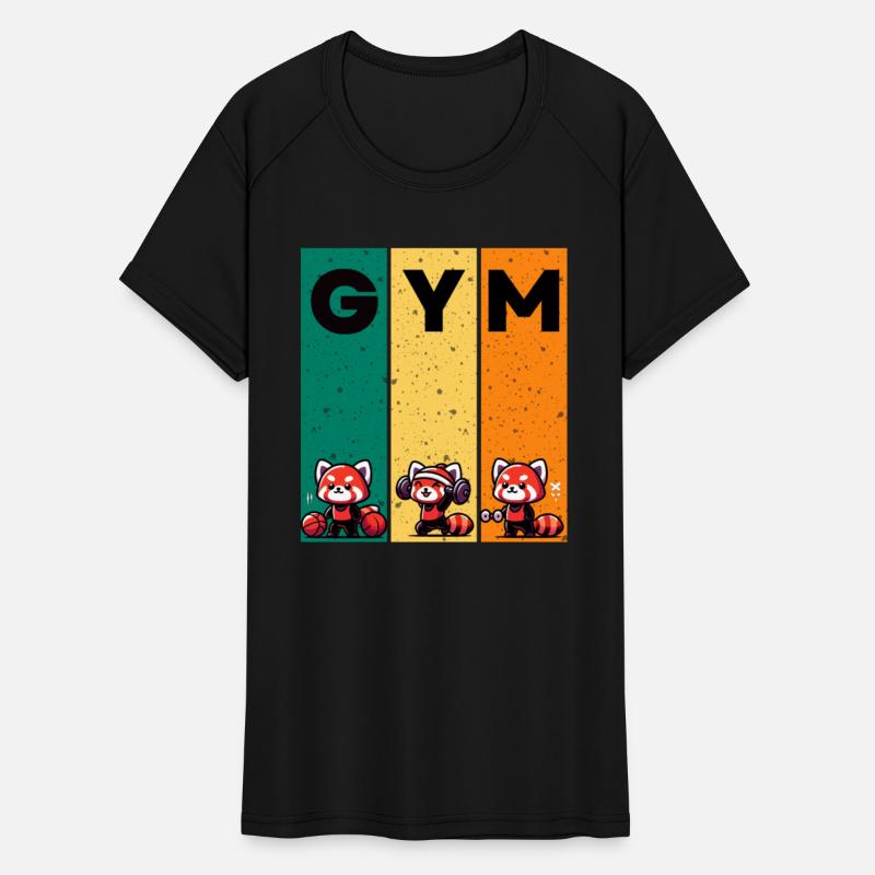 gym red panda funny workout