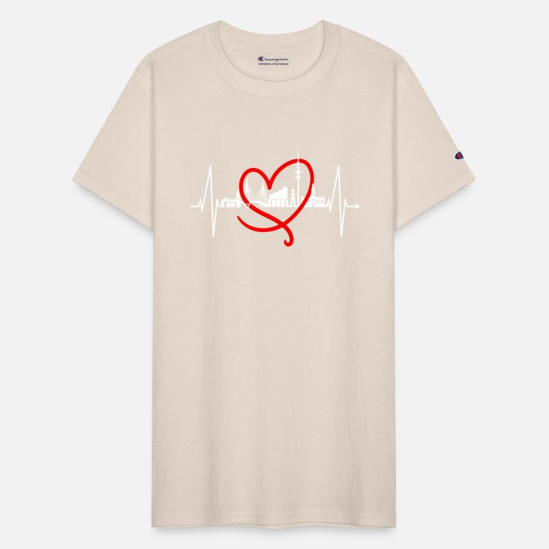 Hamburg Skyline Heartbeat Fan Hamburger Lover Gift