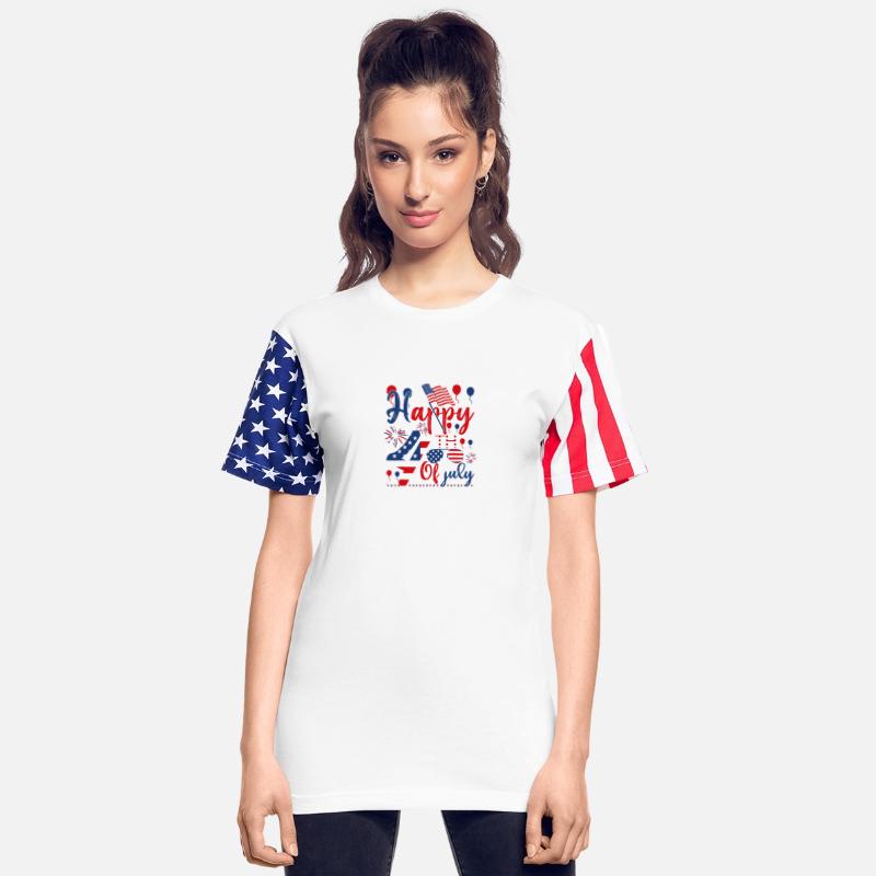 Happy Fourth Of July Patriotic American US Flag 4t