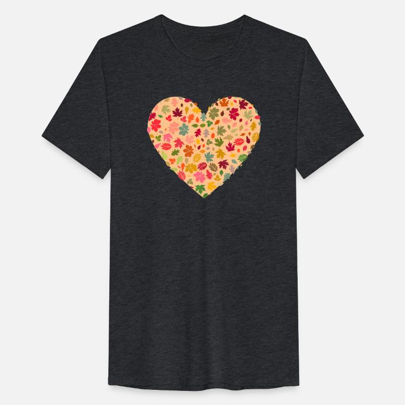 Heart Shape Autumn Leaves Fall Leaves Colors