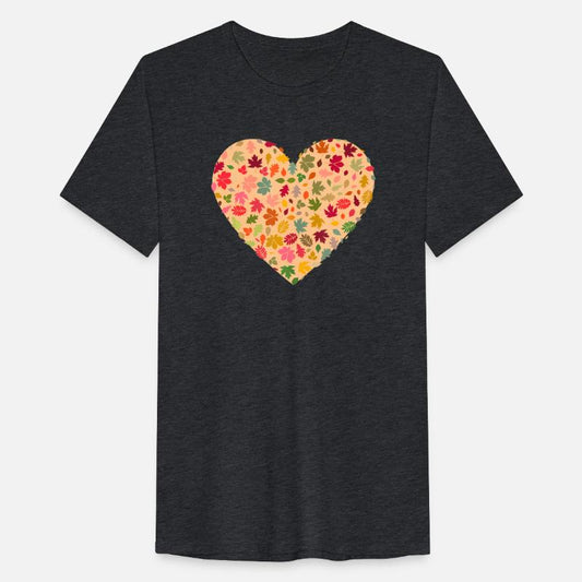 Heart Shape Autumn Leaves Fall Leaves Colors