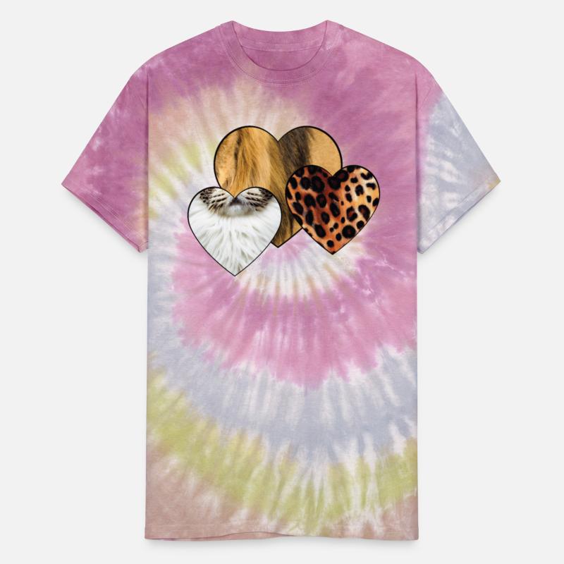 Hearts love Lion, cat, tiger lover T-shirts
