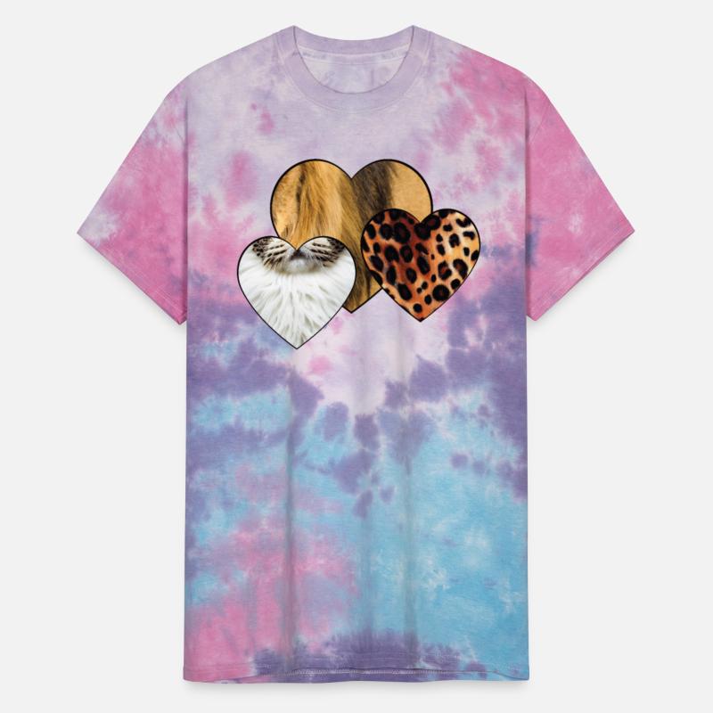 Hearts love Lion, cat, tiger lover T-shirts
