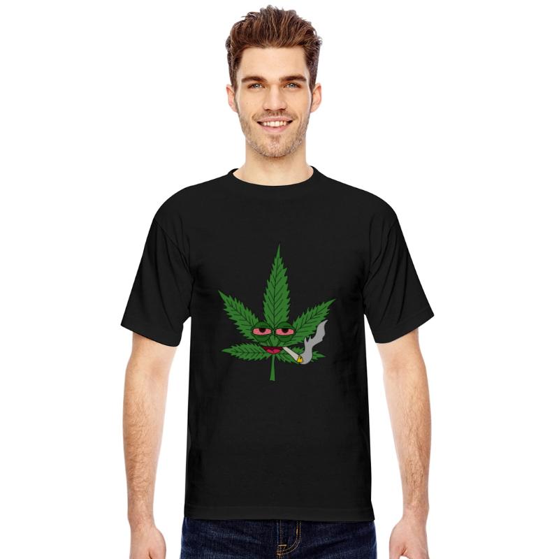 hemp leaf - crazy stoned hemp leaf smokes weed