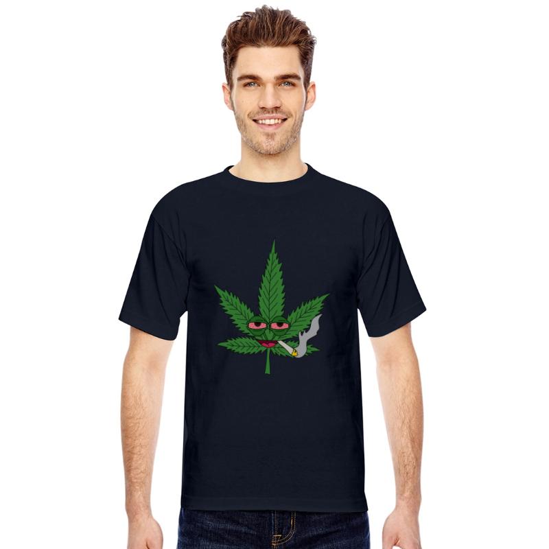 hemp leaf - crazy stoned hemp leaf smokes weed