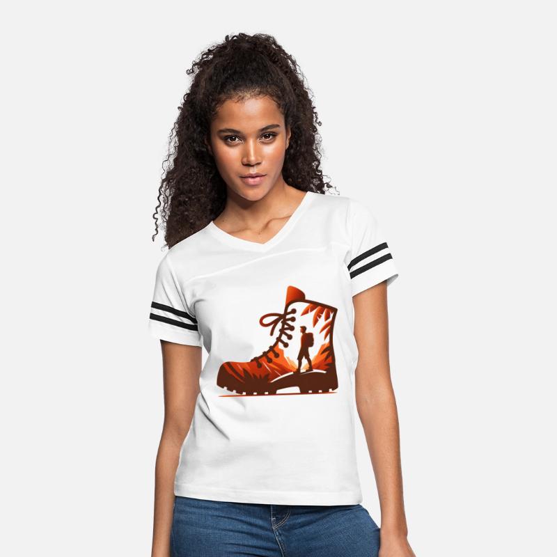 hiking boot in sunset style for camping climber