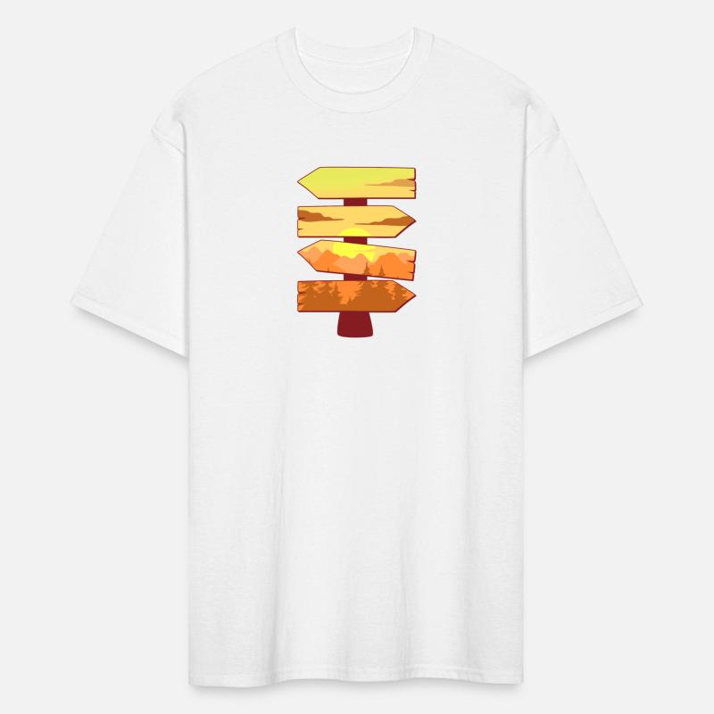 Hiking Destination Sign Board Scenery