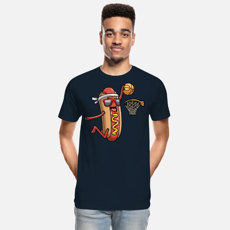 Hotdog In Bread Roll Playing Basketball Sports