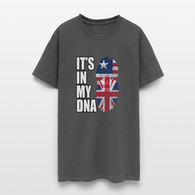 Liberian And British Mix Heritage DNA Flag