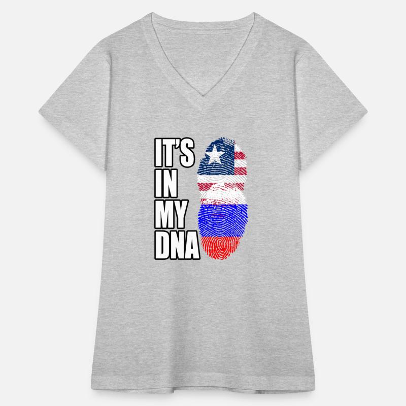 Liberian And Russian Mix Heritage DNA Flag