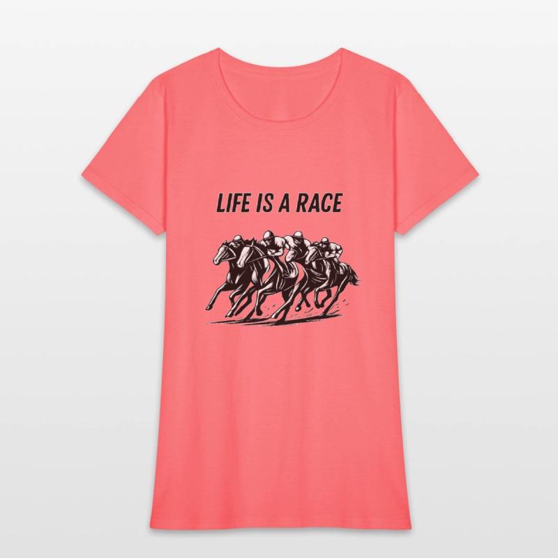 Life Is a Race – Horse Racing Vector Illustration