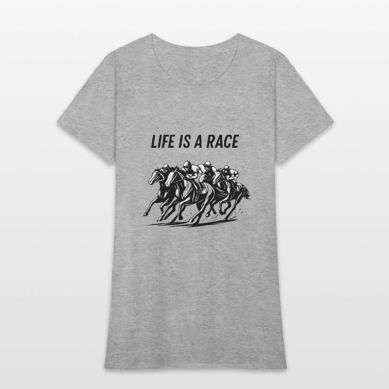 Life Is a Race – Horse Racing Vector Illustration