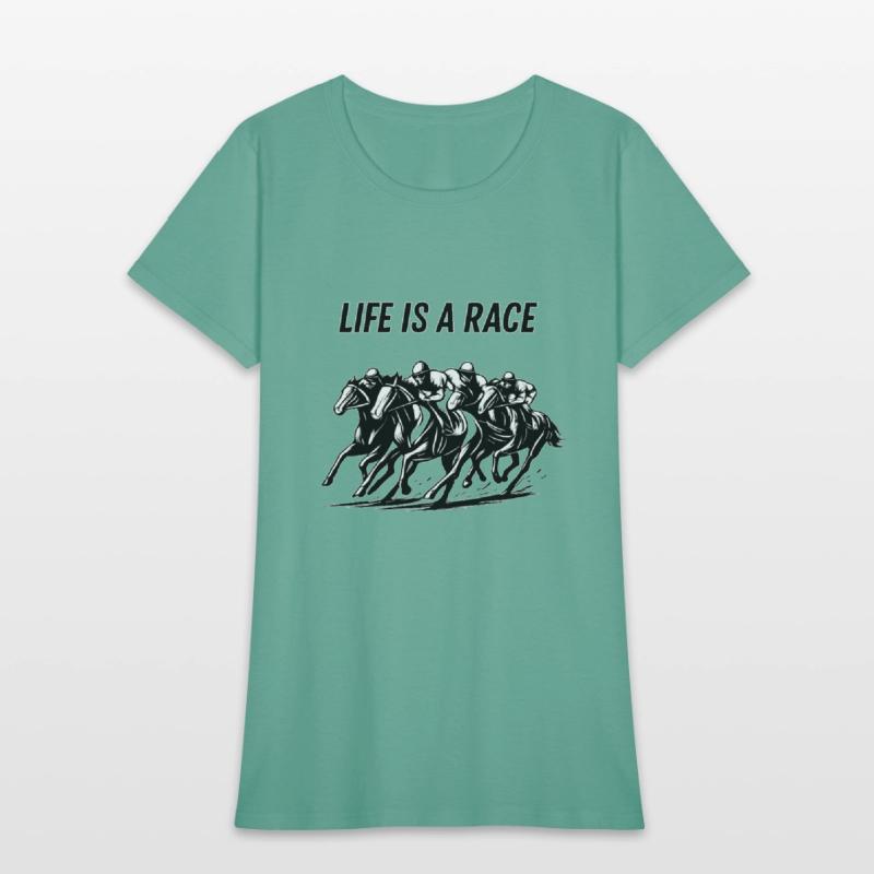 Life Is a Race – Horse Racing Vector Illustration