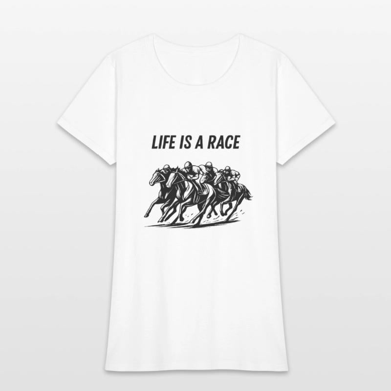 Life Is a Race – Horse Racing Vector Illustration