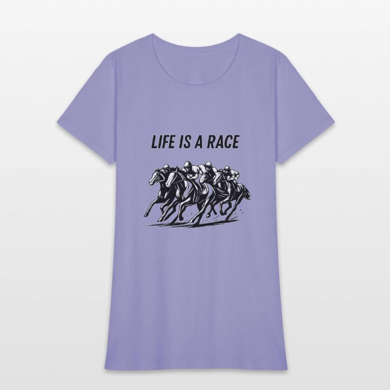 Life Is a Race – Horse Racing Vector Illustration