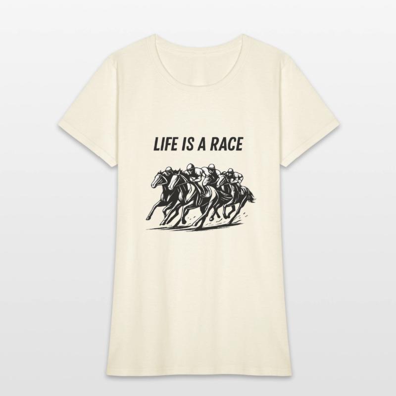 Life Is a Race – Horse Racing Vector Illustration