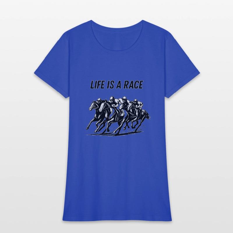 Life Is a Race – Horse Racing Vector Illustration