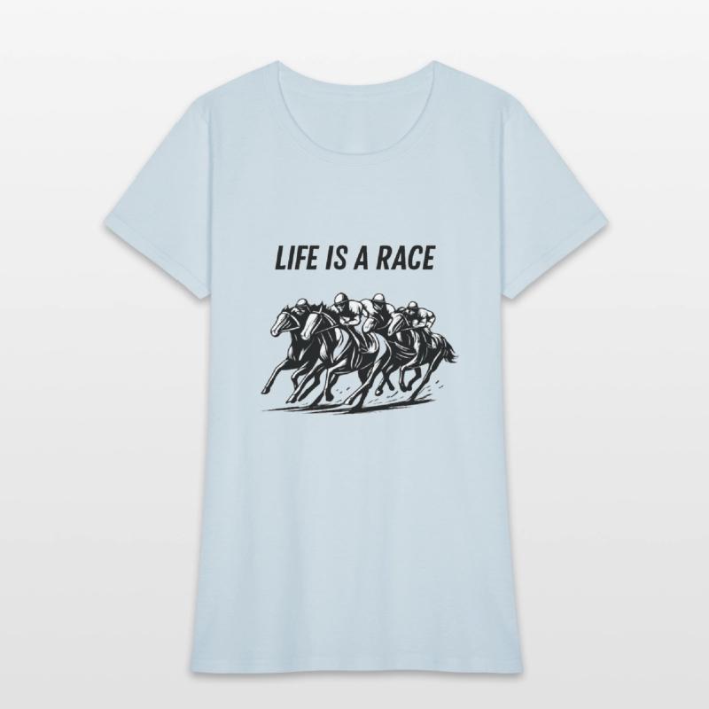 Life Is a Race – Horse Racing Vector Illustration