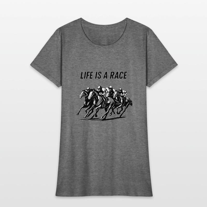 Life Is a Race – Horse Racing Vector Illustration