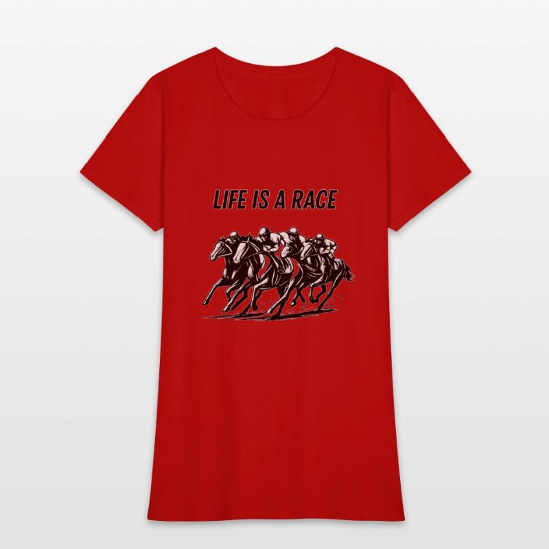 Life Is a Race – Horse Racing Vector Illustration