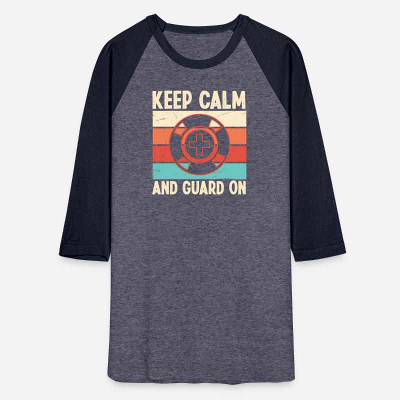 Lifeguard keep calm guard on swimming pool guard