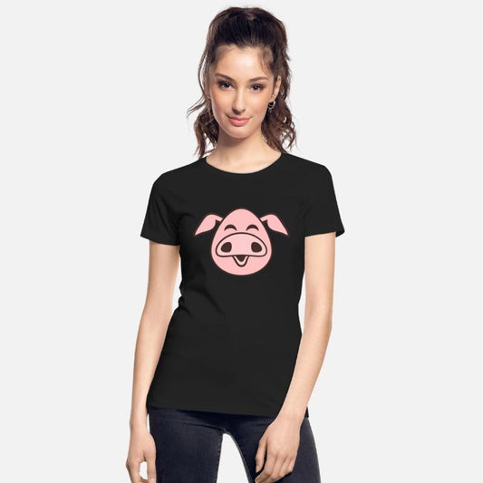 Little cute piggy face comic pig piglet animal
