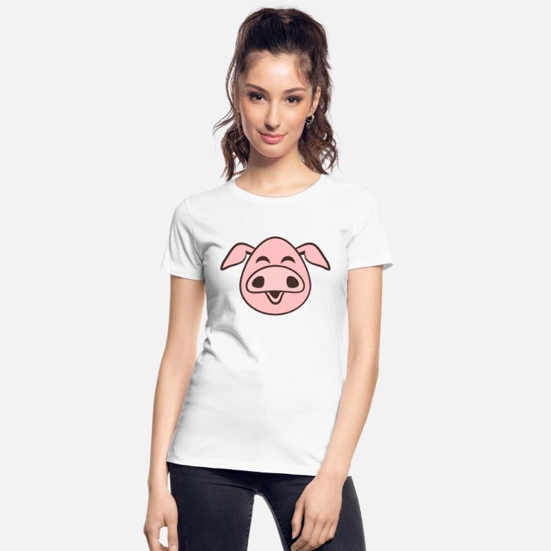Little cute piggy face comic pig piglet animal