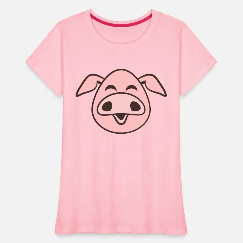 Little cute piggy face comic pig piglet animal
