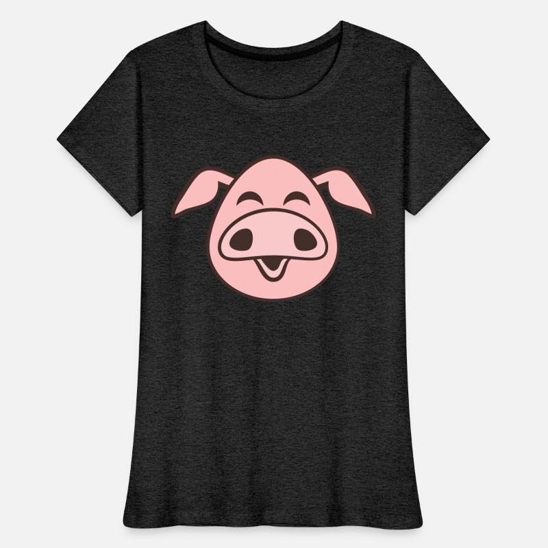 Little cute piggy face comic pig piglet animal