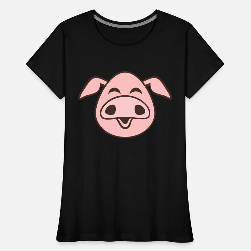 Little cute piggy face comic pig piglet animal