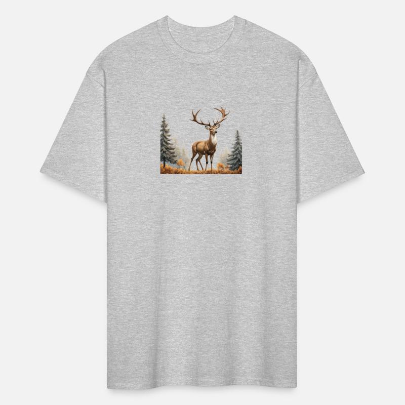 Majestic Deer: A Golden Stance in Nature's Embrace