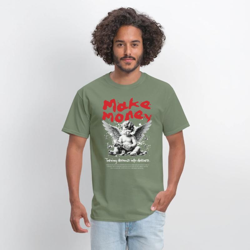 Make Money Angel Shirt, Divine Drip Streetwear Tee