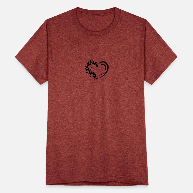 Minimalist Heart with Butterflies