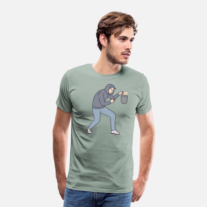 Money Thief Funny T-Shirts