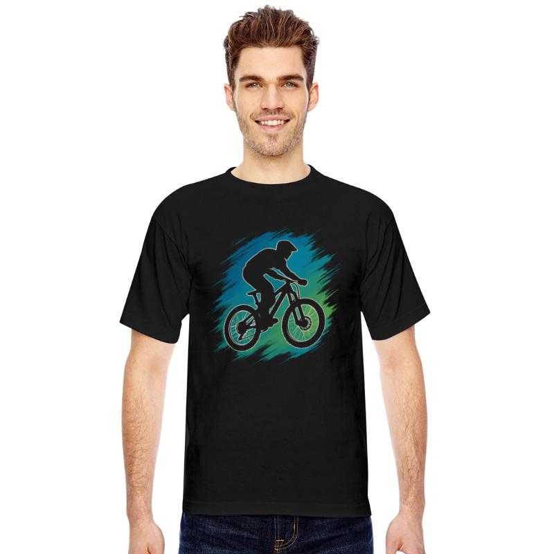 Mountain Bike Rider Silhouette