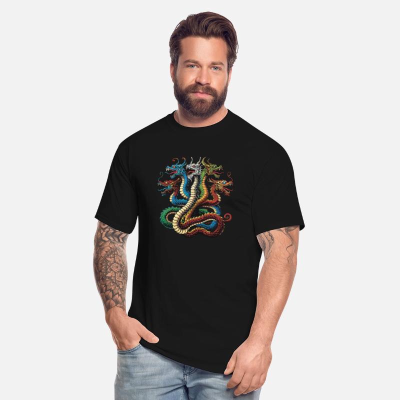 Multi-Headed Dragon Design – Vibrant Mythical Art