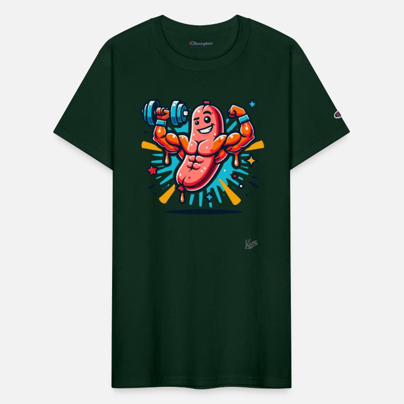 Muscle Bodybuilder Sausage Power