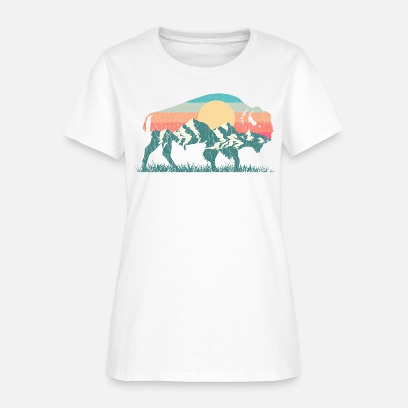 National Park Bison Landscape Buffalo